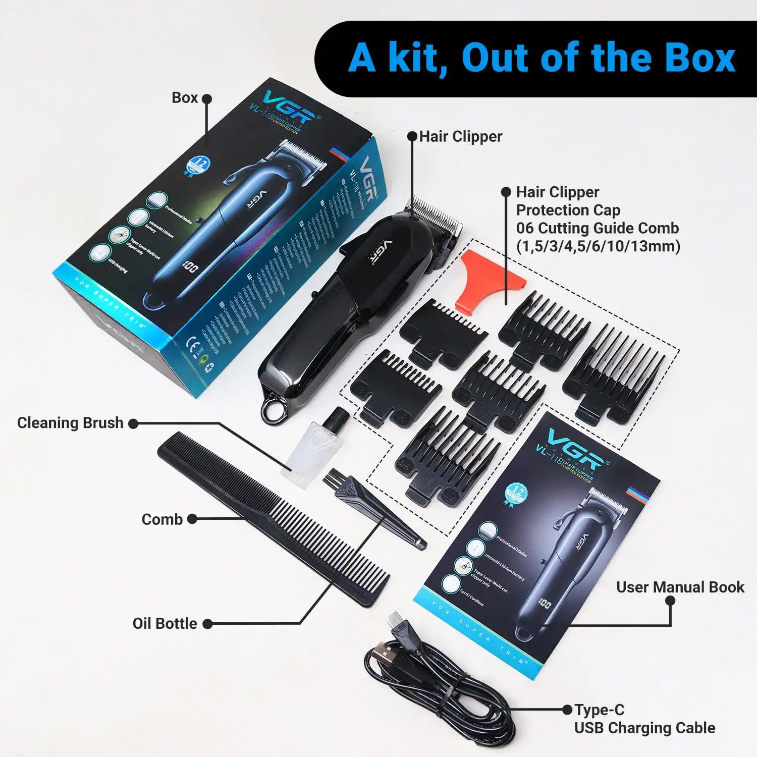 VGR V-118 Professional Rechargeable Hair Trimmer: Buy VGR V-118 Professional Rechargeable Hair Trimmer in Sri Lanka | ido.lk