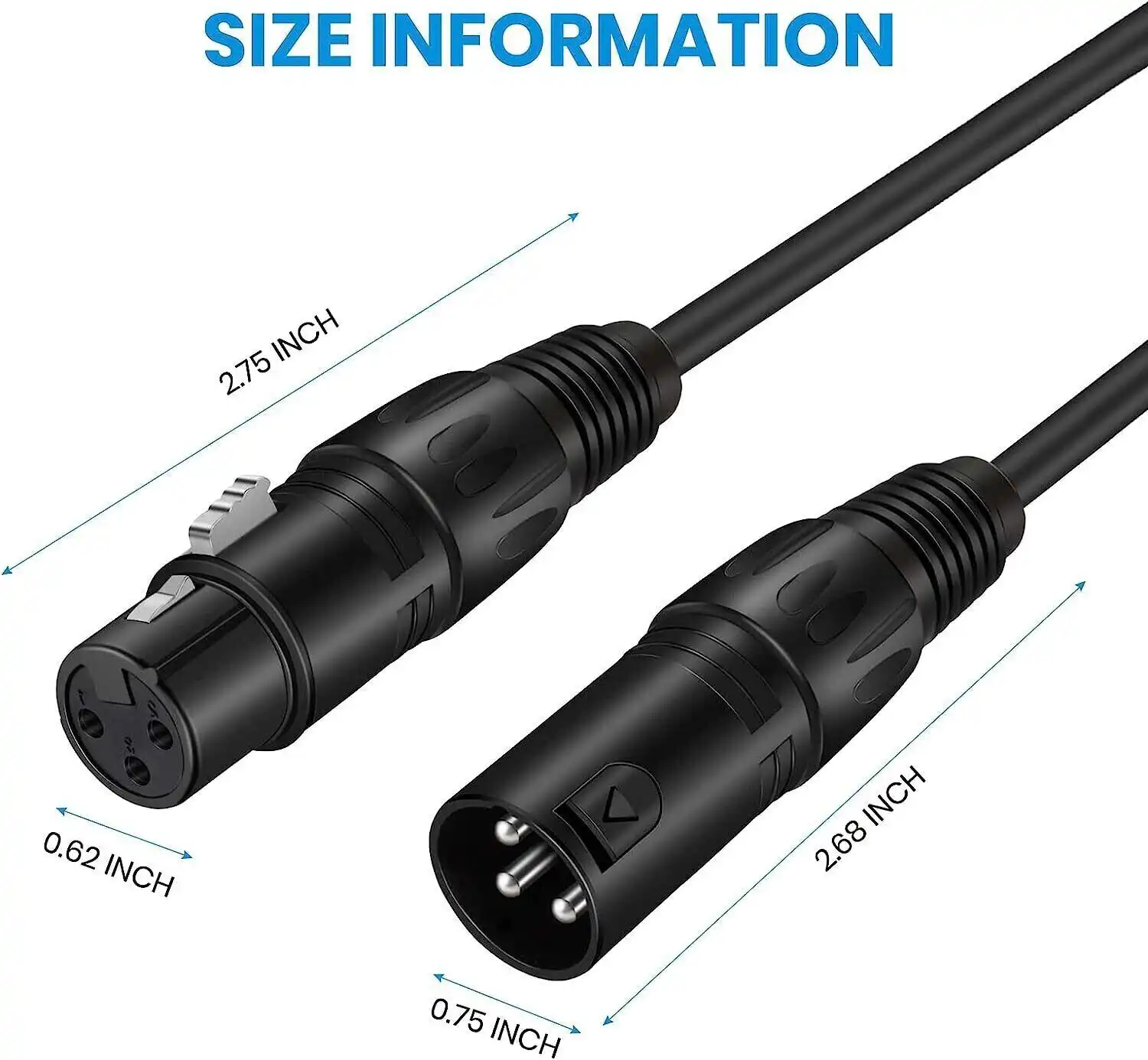 XLR Male to Female Mic Microphone Cable 1M in Sri Lanka | ido.lk