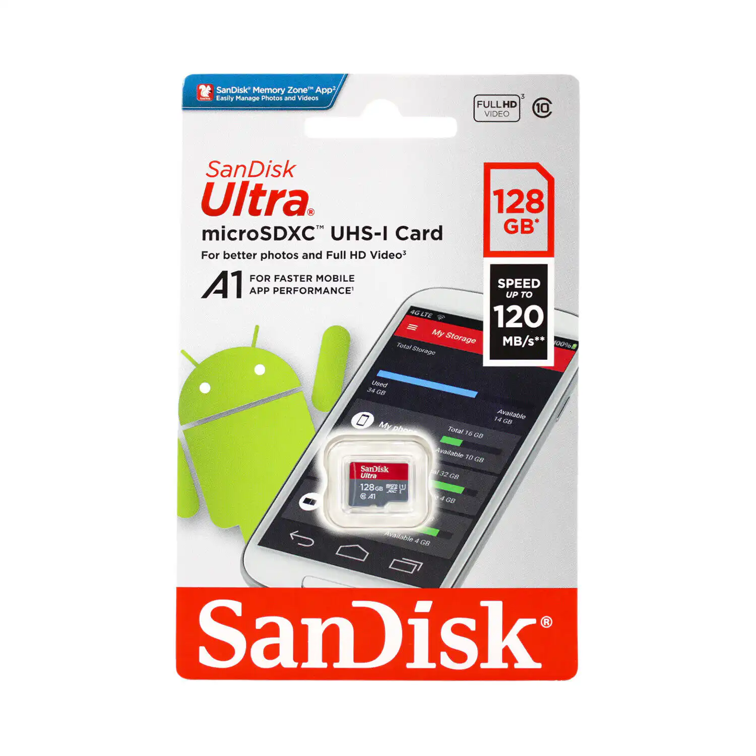 SanDisk Ultra 128GB MicroSD Card Class 10 A1 UHS-I 120MB/s in Sri Lanka | ido.lk