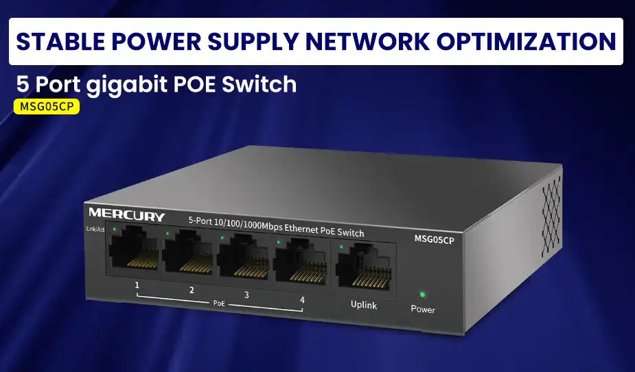 MERCURY 5 Port Gigabit POE Network Switch MSG05CP in Sri Lanka | ido.lk