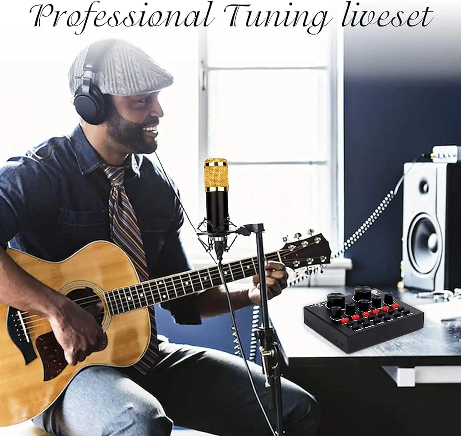 Professional Condenser Microphone with V8 Soundcard in Sri Lanka | ido.lk