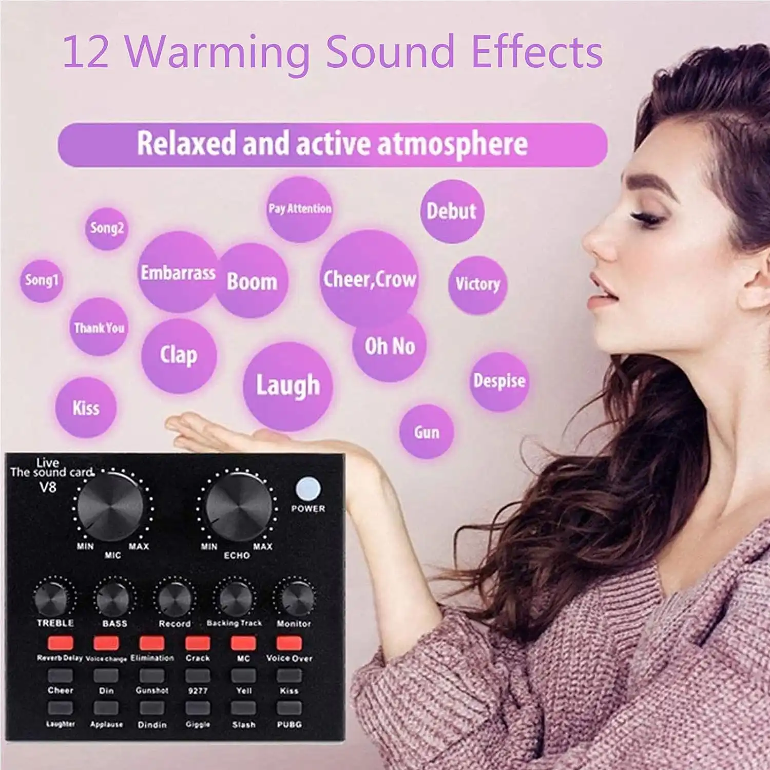 Professional Condenser Microphone with V8 Soundcard in Sri Lanka | ido.lk