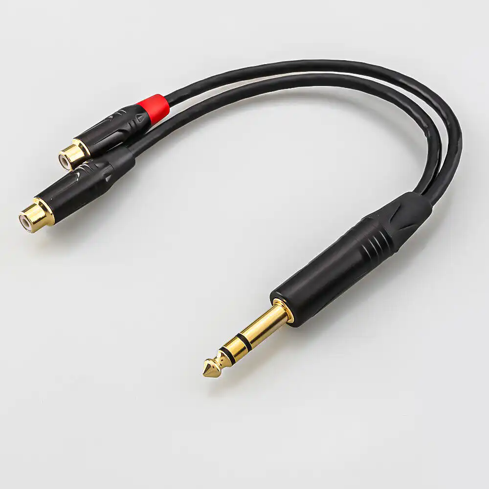 6.5mm TRS Stereo Male to 2 RCA Female Audio Cable in Sri Lanka | ido.lk