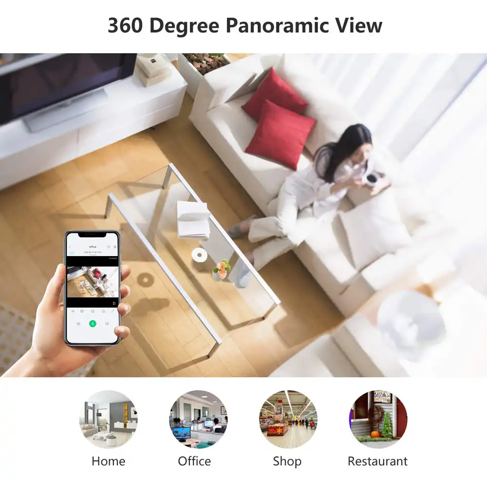 Panoramic View VR WiFi Camera V380 Pro 360 Degree CCTV in Sri Lanka | ido.lk
