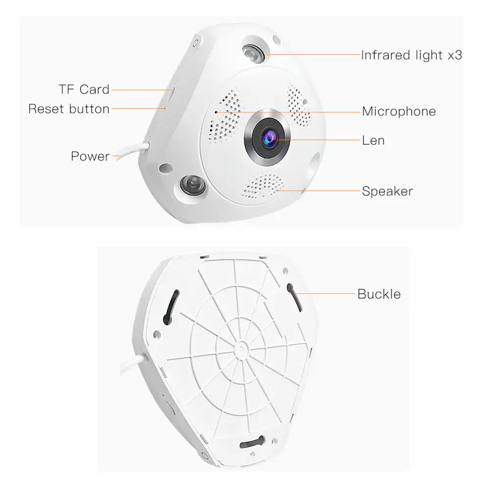 Panoramic View VR WiFi Camera V380 Pro 360 Degree CCTV in Sri Lanka | ido.lk