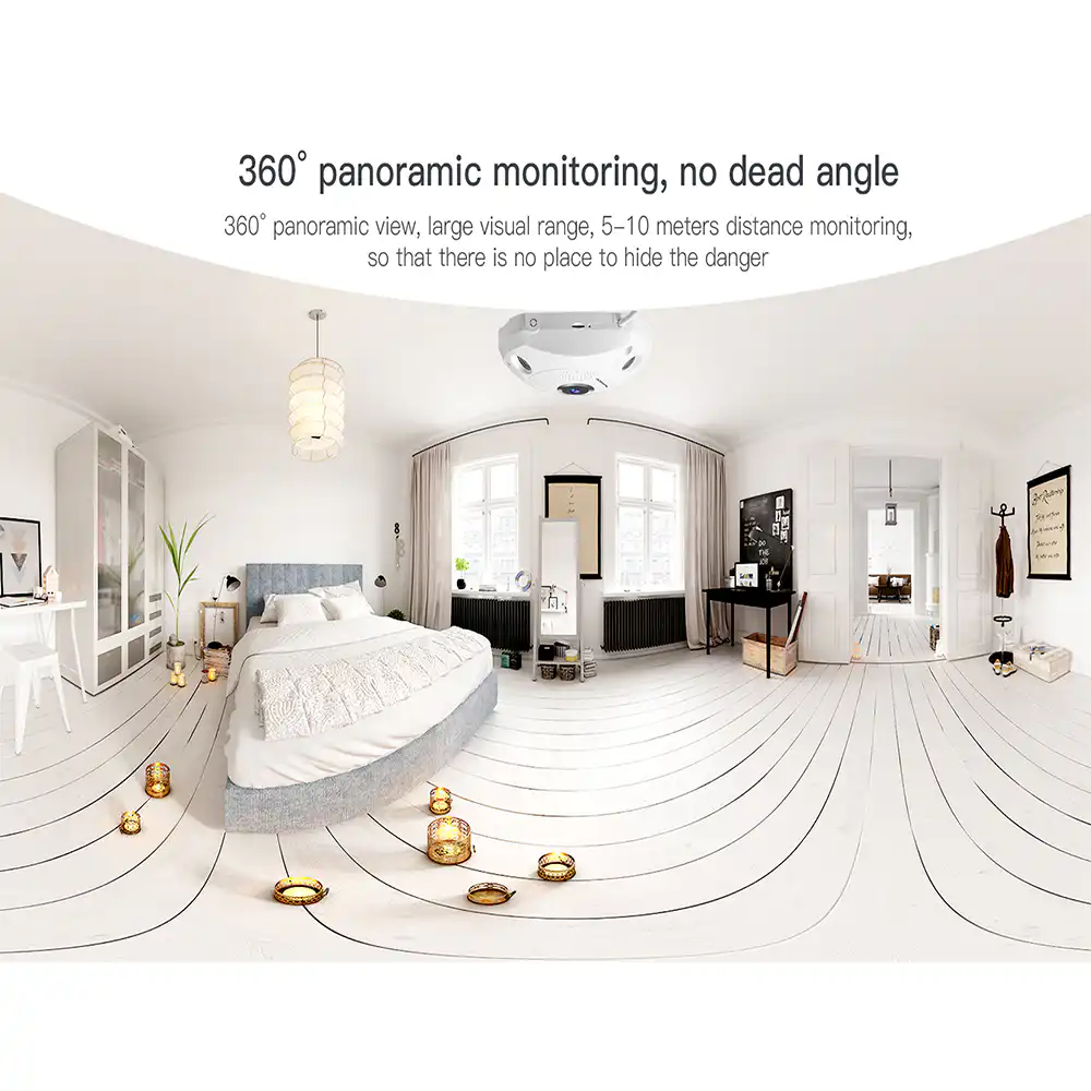 Panoramic View VR WiFi Camera V380 Pro 360 Degree CCTV in Sri Lanka | ido.lk