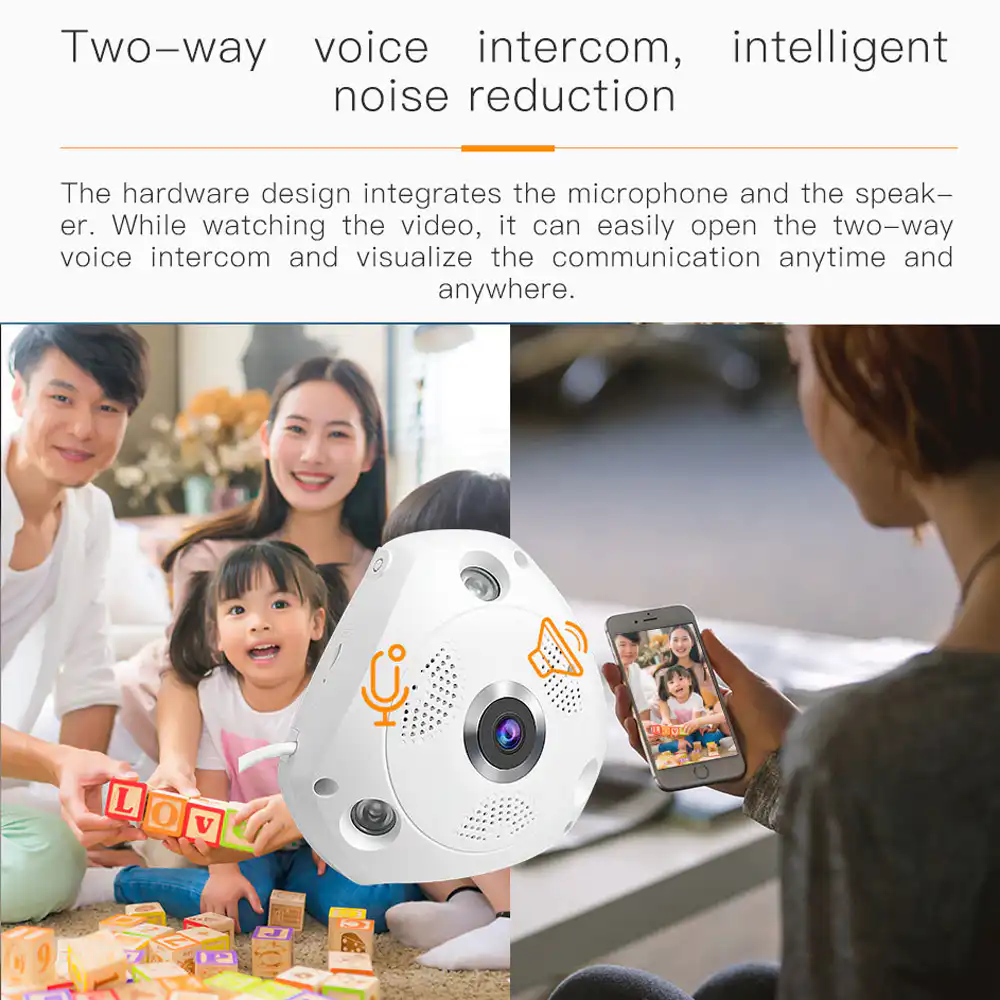 Panoramic View VR WiFi Camera V380 Pro 360 Degree CCTV in Sri Lanka | ido.lk