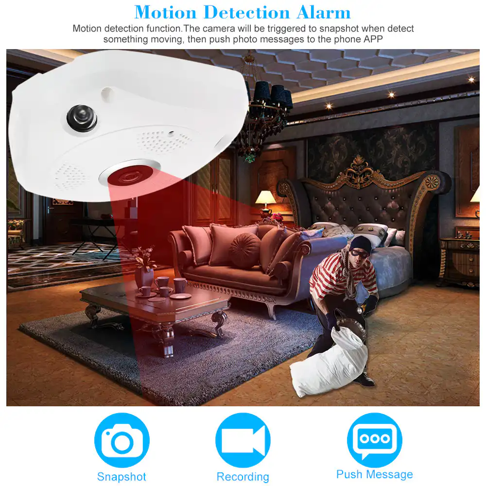 Panoramic View VR WiFi Camera V380 Pro 360 Degree CCTV in Sri Lanka | ido.lk