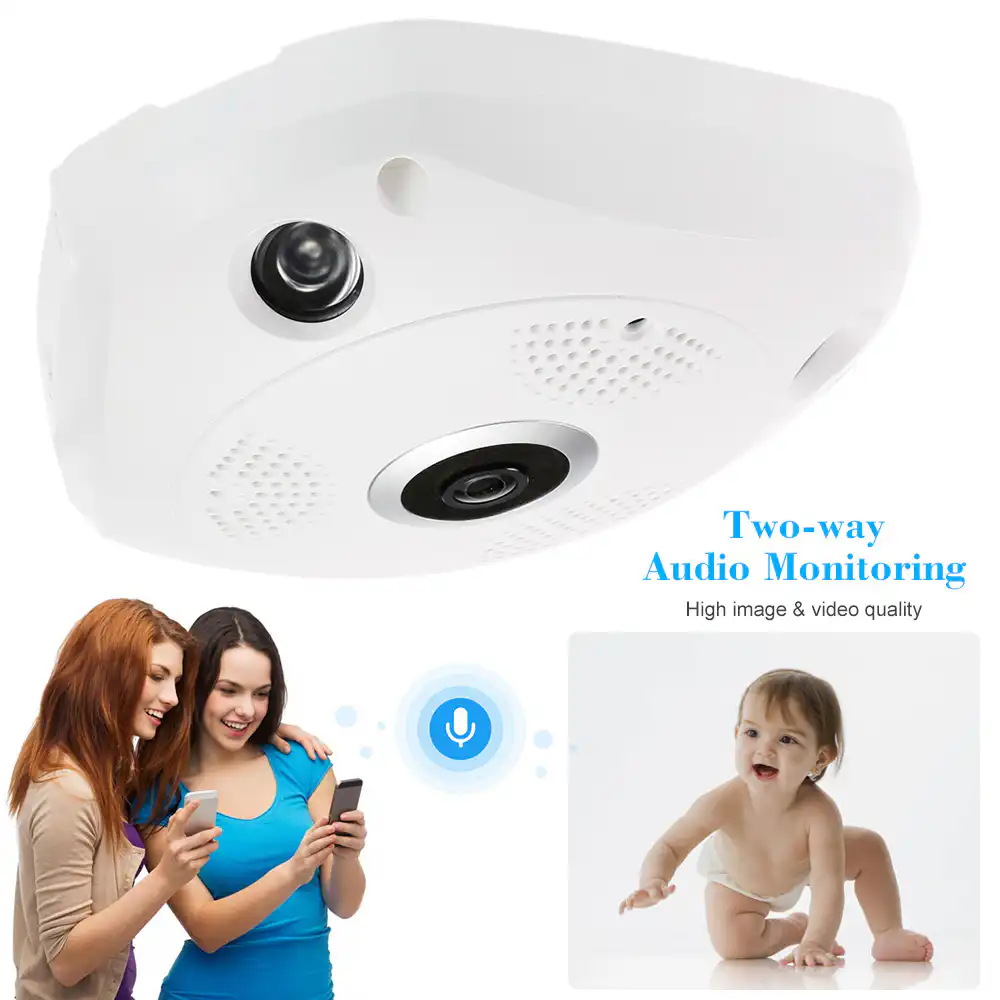 Panoramic View VR WiFi Camera V380 Pro 360 Degree CCTV in Sri Lanka | ido.lk