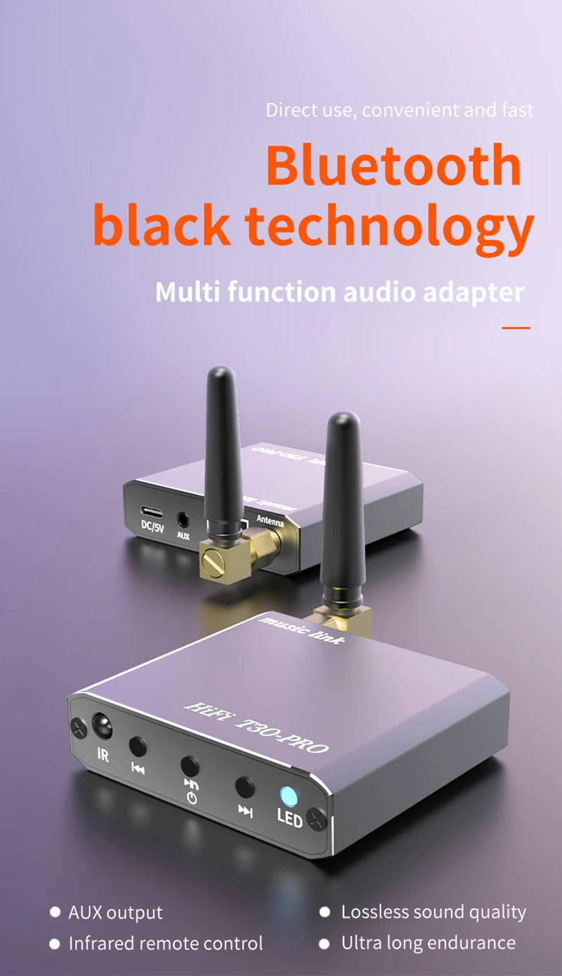 T30 Pro Bluetooth HiFi Audio Receiver Multifunctional Music Adapter in Sri Lanka | ido.lk