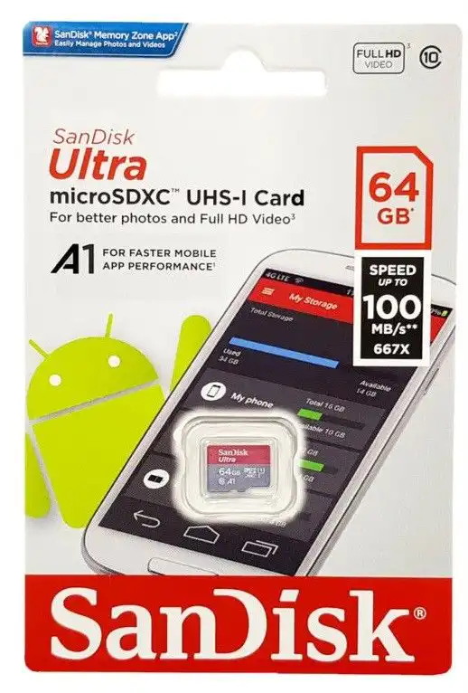 SanDisk Ultra 64GB MicroSD Card Class 10 A1 UHS-I 100MB/s in Sri Lanka | ido.lk