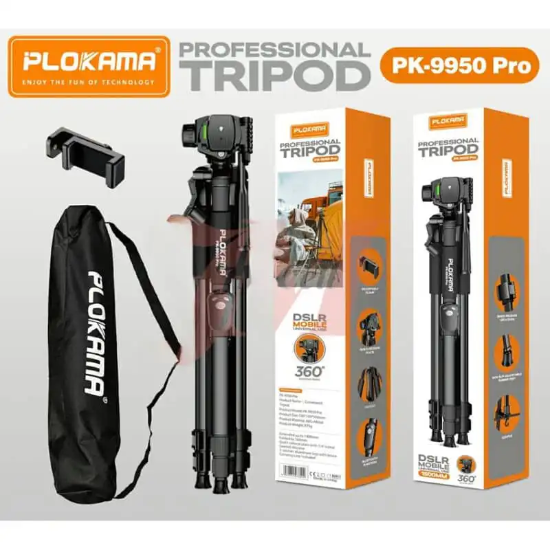 Professional Tripod for Camera DSLR Mobile Plokama PK-9970 Pro in Sri Lanka | ido.lk
