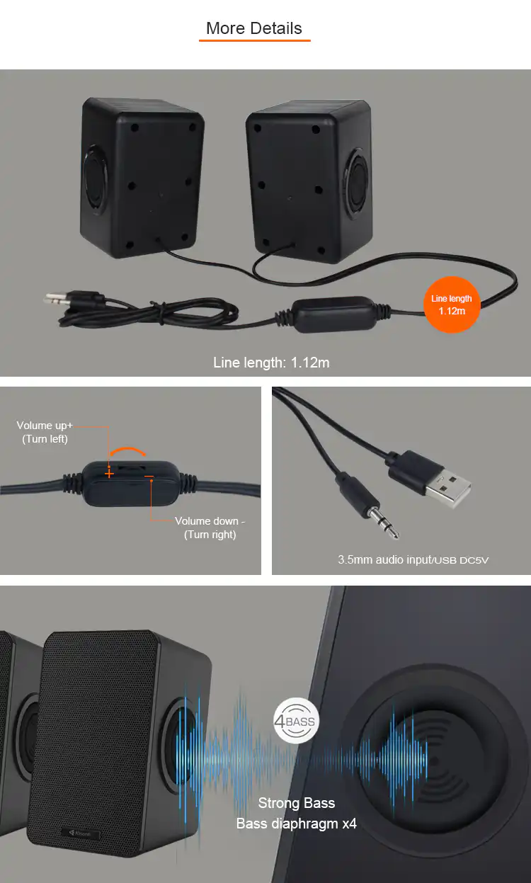 USB 2.0 Multimedia Speaker Kisonli T-013 For PC & Laptop in Sri Lanka | ido.lk