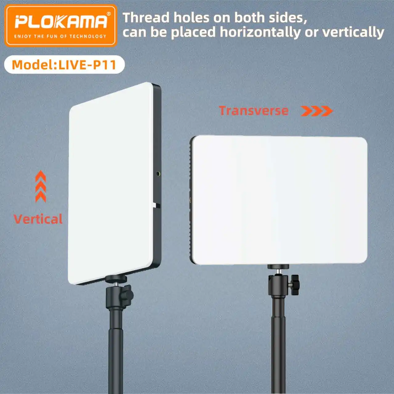 LED Fill Light Panel Video Light with Stand Plokama LIVE-P11 in Sri Lanka | ido.lk