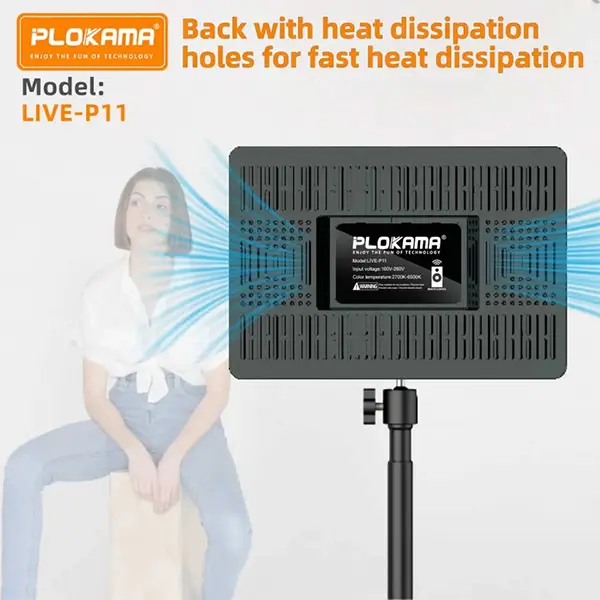 LED Fill Light Panel Video Light with Stand Plokama LIVE-P11 in Sri Lanka | ido.lk