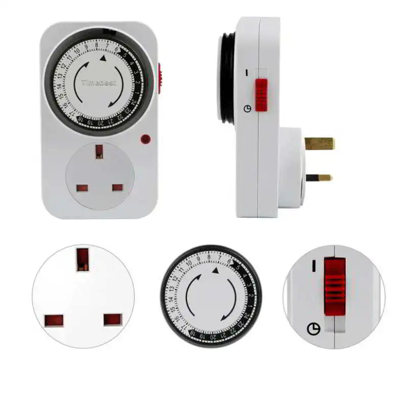 24 Hours Plug in Timer UK 3 Pin Power Socket