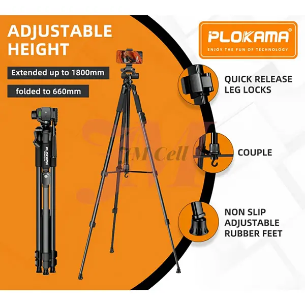Professional Tripod for Camera DSLR Mobile Plokama PK-9970 Pro in Sri Lanka | ido.lk