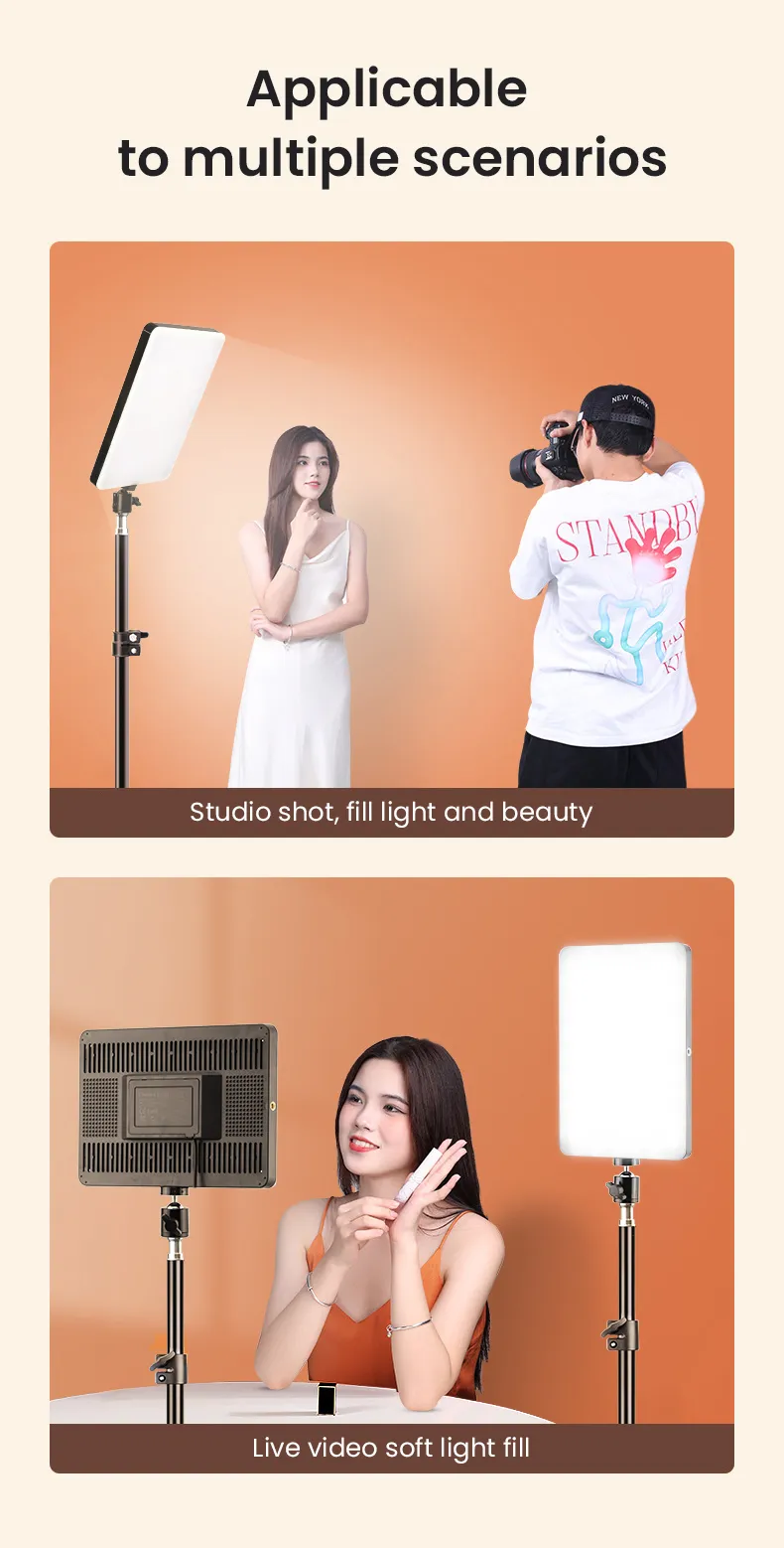 LED Fill Light Panel Video Light with Stand Plokama LIVE-P11 in Sri Lanka | ido.lk