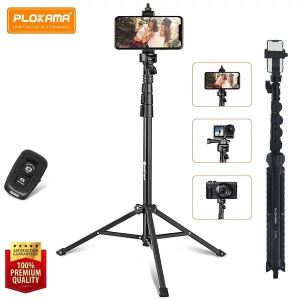 Selfie Stand Tripod with Bluetooth Remote Plokama PK-996 in Sri lanka | ido.lk