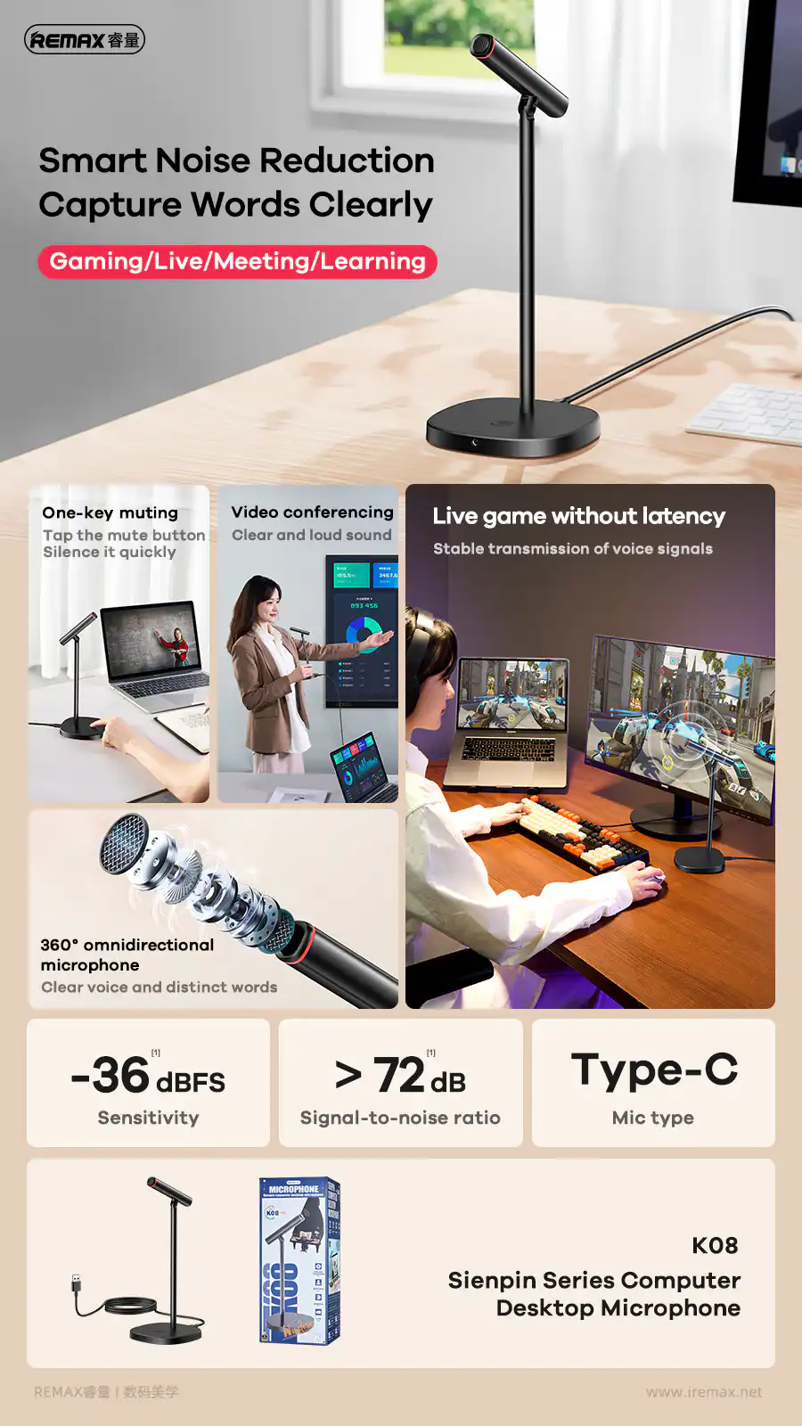 Remax K08 Desktop Microphone in Sri Lanka | ido.lk