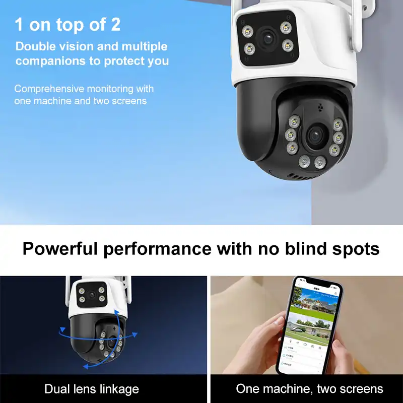 6MP Dual Lens PTZ WiFi IP Camera ICSEE App in Sri Lanka | ido.lk