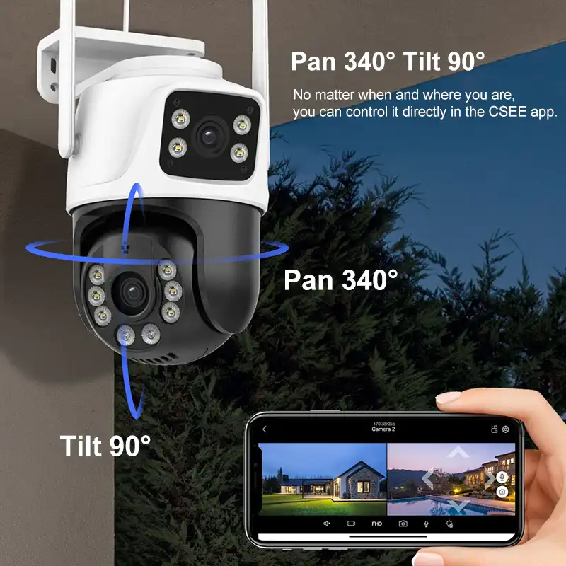 6MP Dual Lens PTZ WiFi IP Camera ICSEE App in Sri Lanka | ido.lk