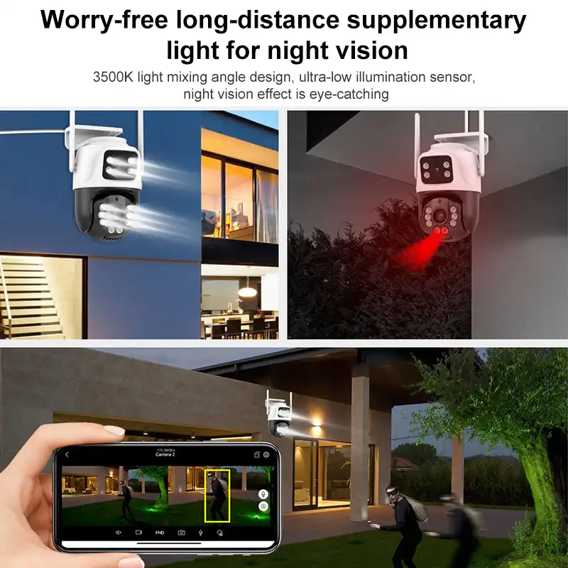 6MP Dual Lens PTZ WiFi IP Camera ICSEE App in Sri Lanka | ido.lk