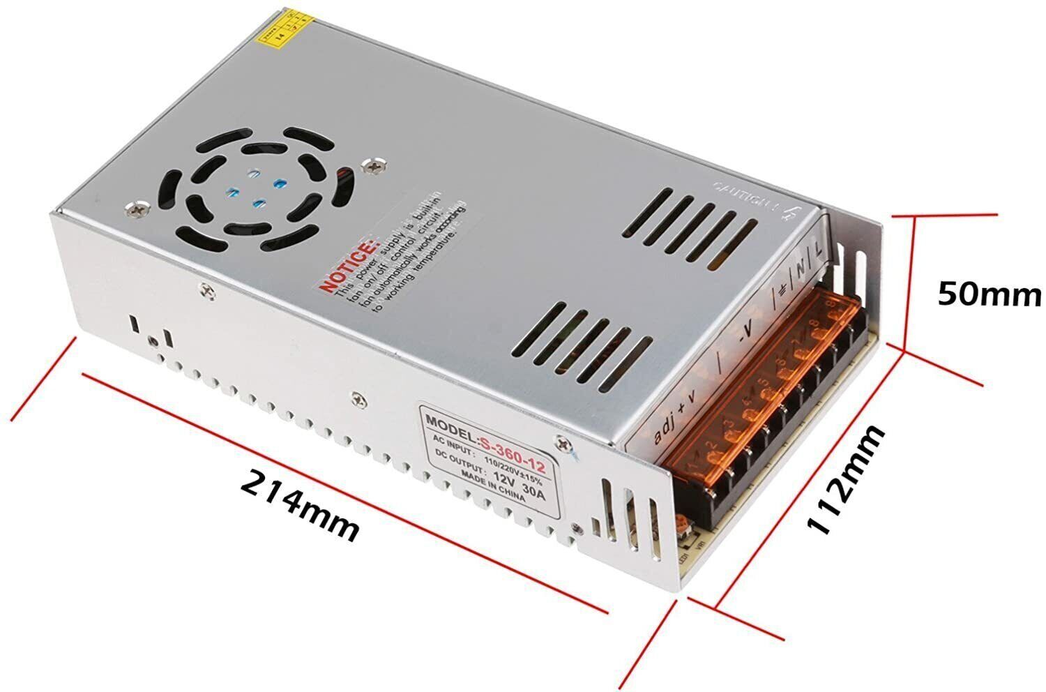 AC to DC Power Supply 12V 30A Transformer Adapter in Sri Lanka | ido.lk