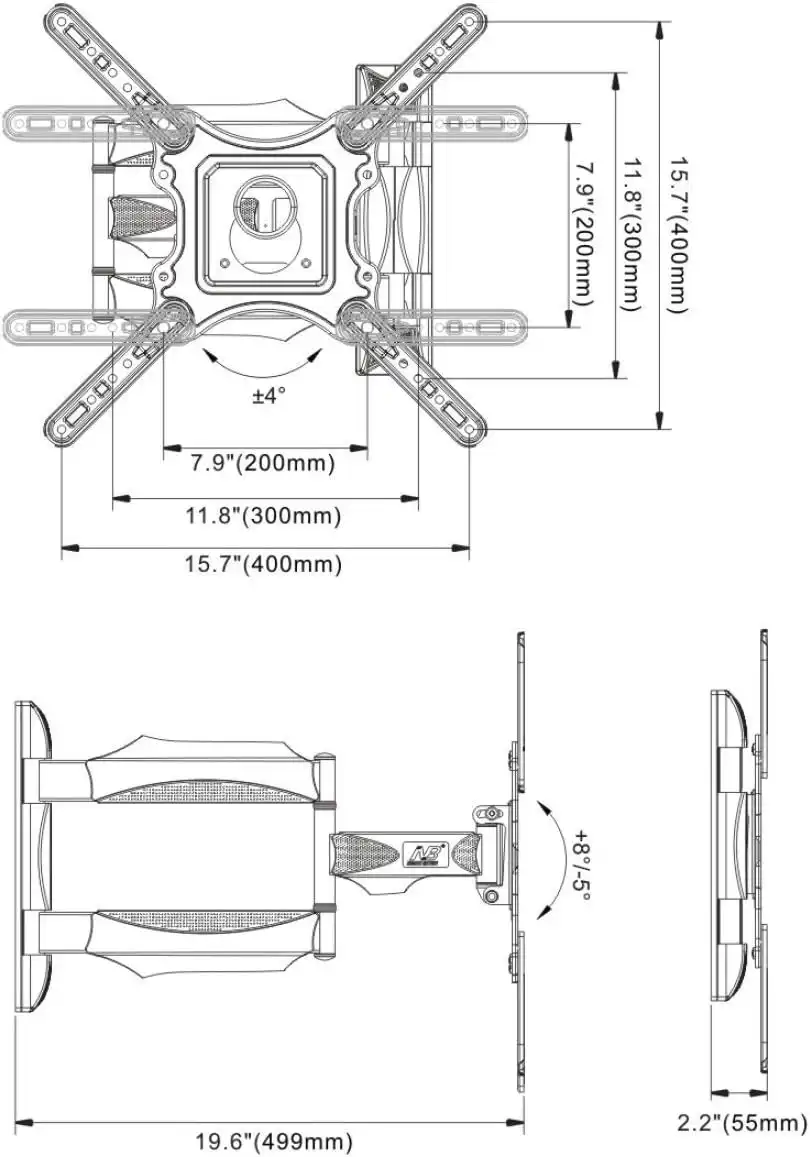 P4 Full Motion LED TV Wall Mount in Sri Lanka | ido.lk