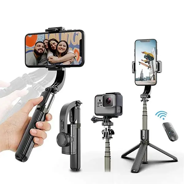 L19 Smartphone Gimbal Stabilizer Auto Balance with Aluminum Rod@ido.lk