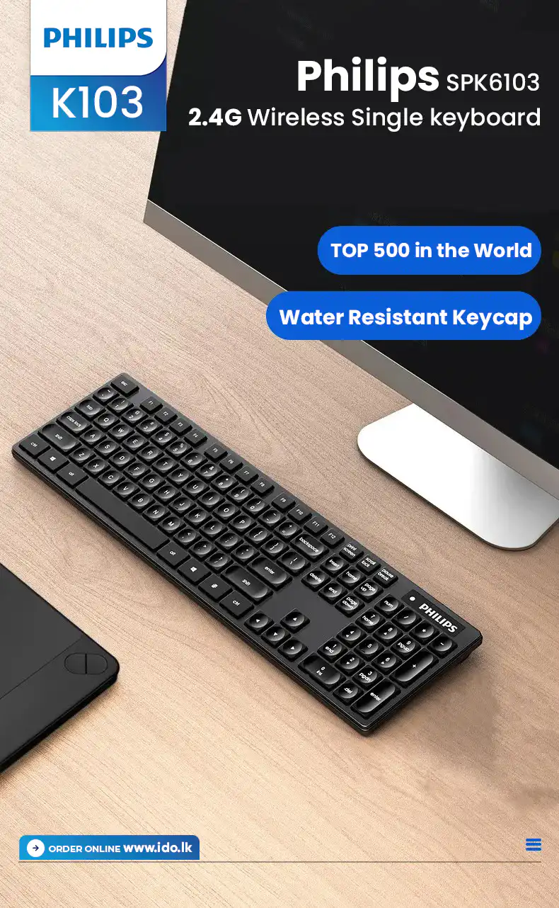 PHILIPS K103 Wireless Keyboard Sri Lanka PHILIPS K103 Wireless Keyboard Sri Lanka