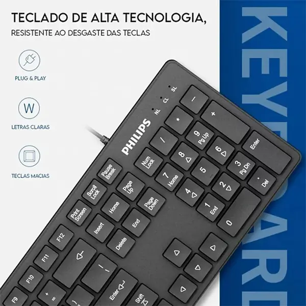 Philips USB Wired Keyboard K302 Sri Lanka@ ido.lk