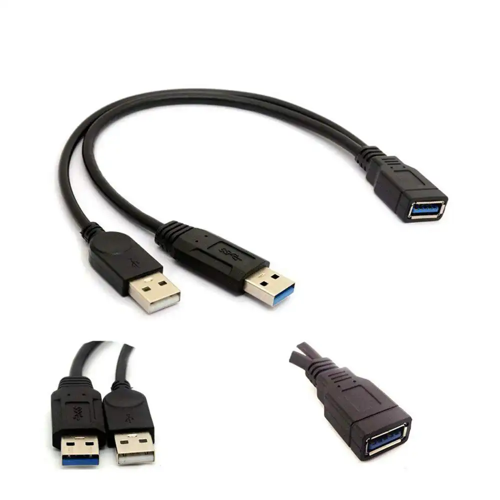 USB 3.0 Female to Dual USB Male Extra Power Data Extension in Sri Lanka | ido.lk