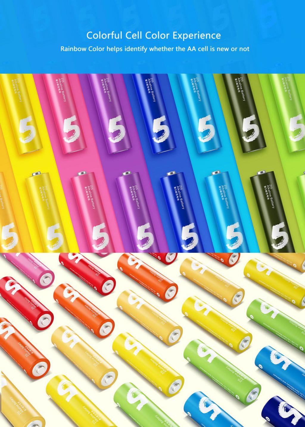 Xiaomi Mi Z15 Alkaline Rainbow Battery Pack 10Pcs in Sri Lanka | ido.lk