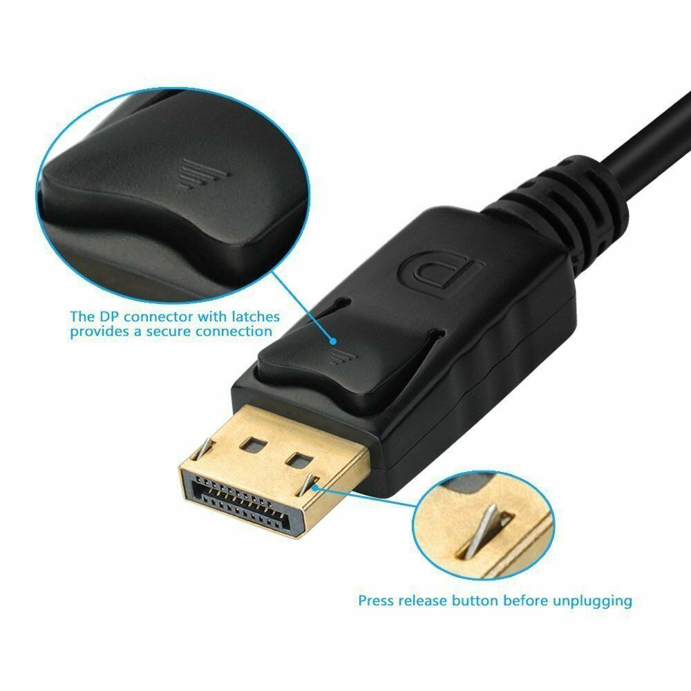 DisplayPort to VGA Cable for Convert DP Male to VGA Male 1.5M in Sri Lanka | ido.lk