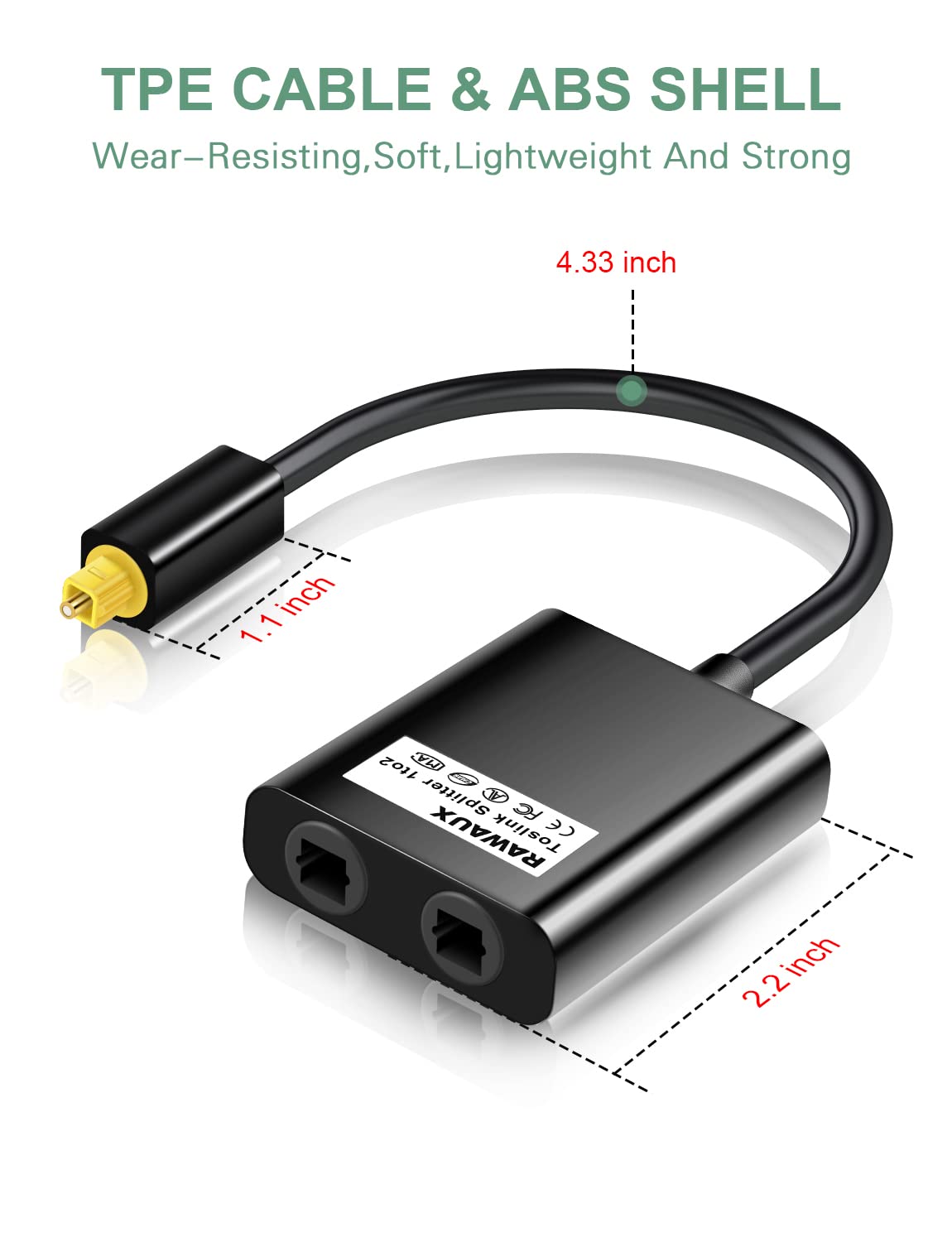 Fiber Digital Optical Audio Splitter 1 In 2 Output in Sri Lanka | ido.lk