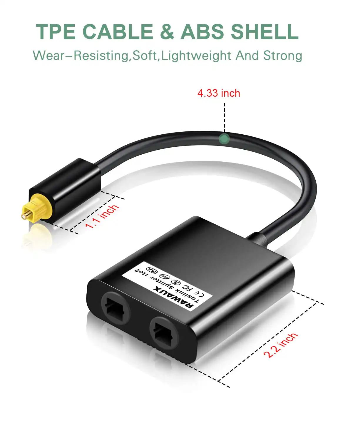 Fiber Digital Optical Audio Splitter 1 In 2 Output in Sri Lanka | ido.lk