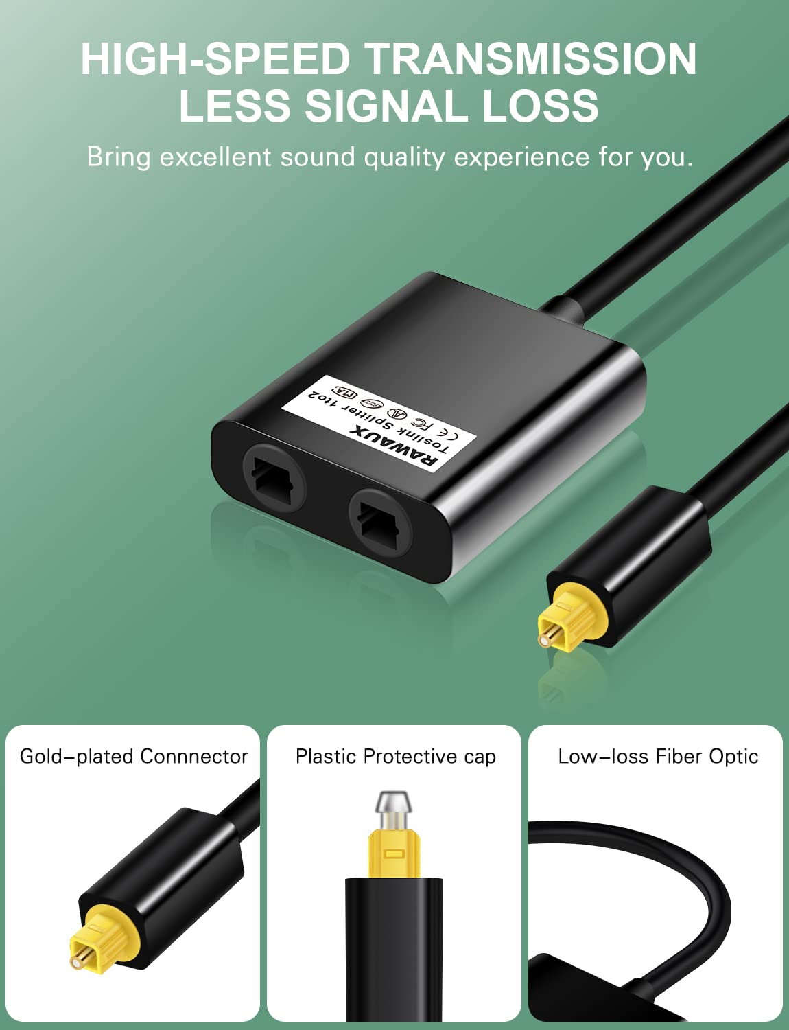 Fiber Digital Optical Audio Splitter 1 In 2 Output in Sri Lanka | ido.lk