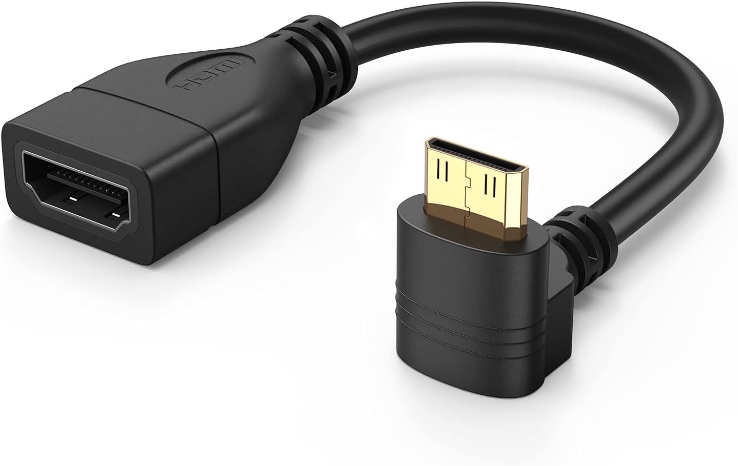 Mini HDMI to HDMI Female Cable Mini HDMI 90 Degree Angle Cable in Sri Lanka | ido.lk