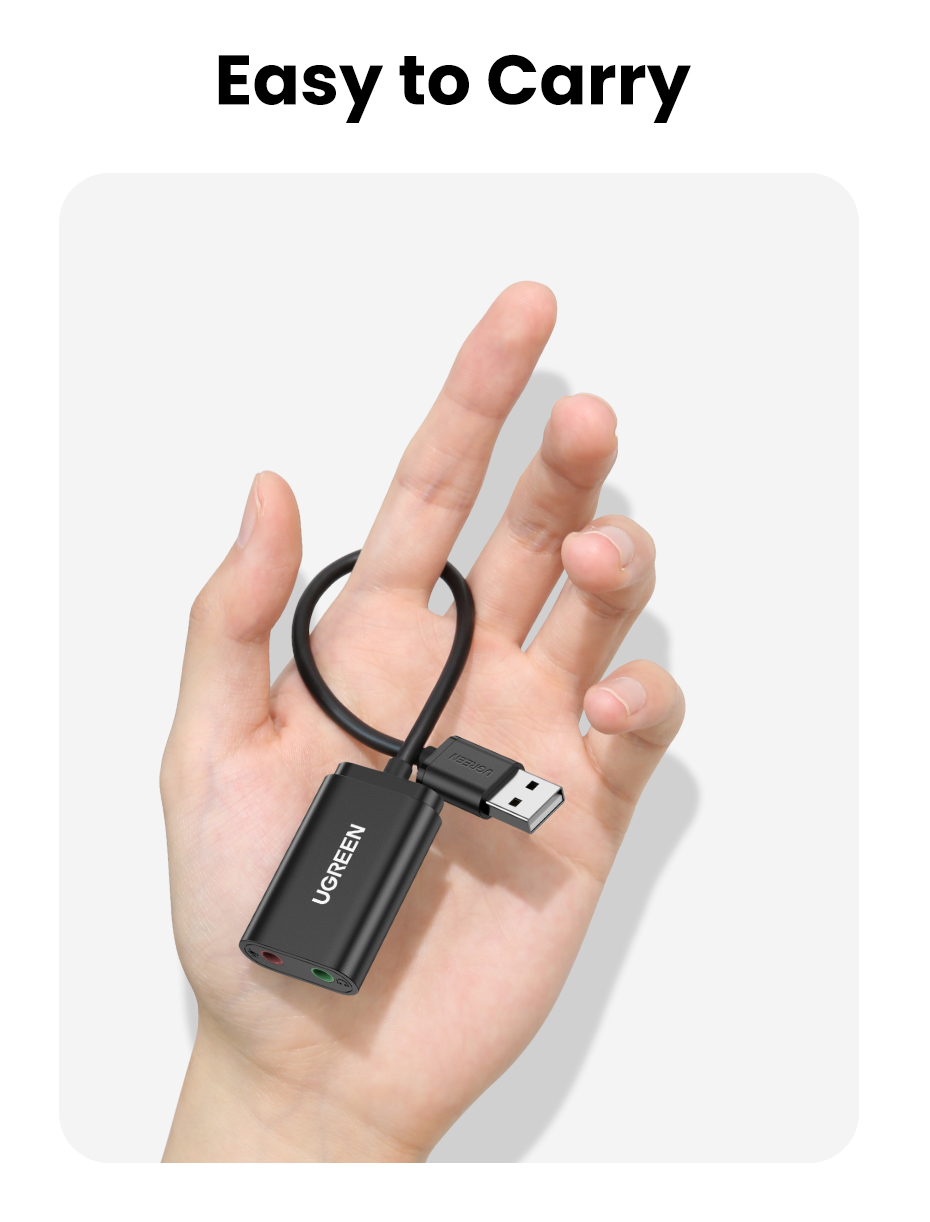 UGREEN USB External Stereo Sound Card 3.5mm Headphone Microphone Jack in Sri Lanka | ido.lk
