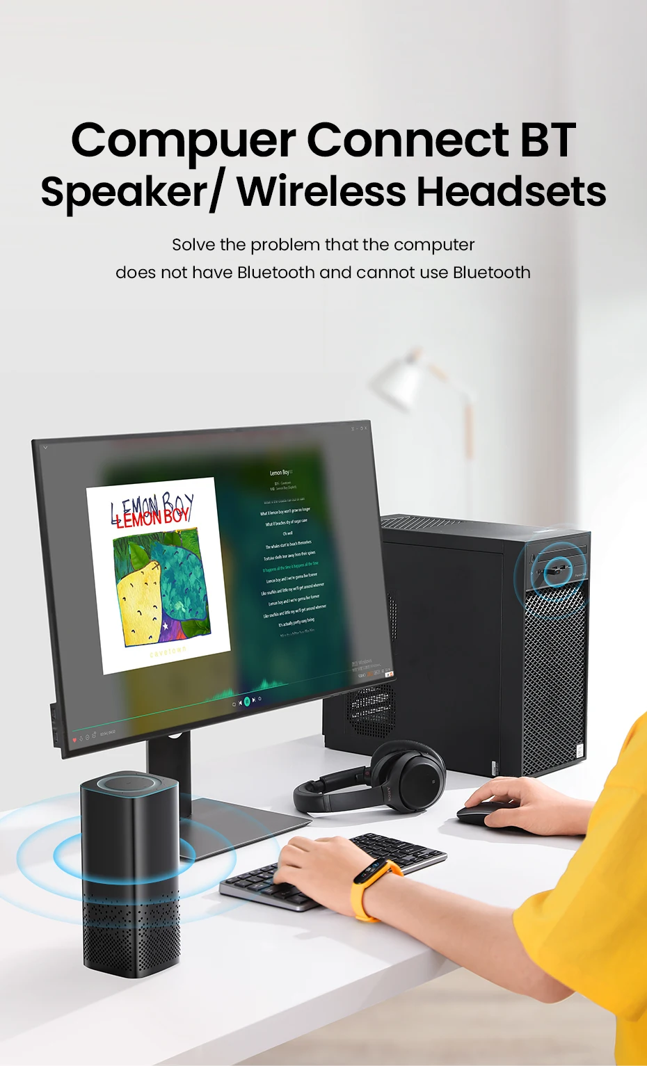 Ugreen USB Bluetooth 5.0 Audio Transmitter CM 408 in Sri Lanka | ido.lk