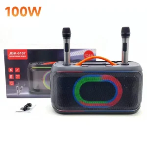 JBK-6107 Karaoke Portable Speaker 100W with 2 Wireless Microphones Sri Lanka
