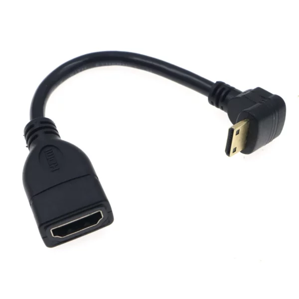 Mini HDMI to HDMI Female Cable Mini HDMI 90 Degree Angle Cable in Sri Lanka | ido.lk