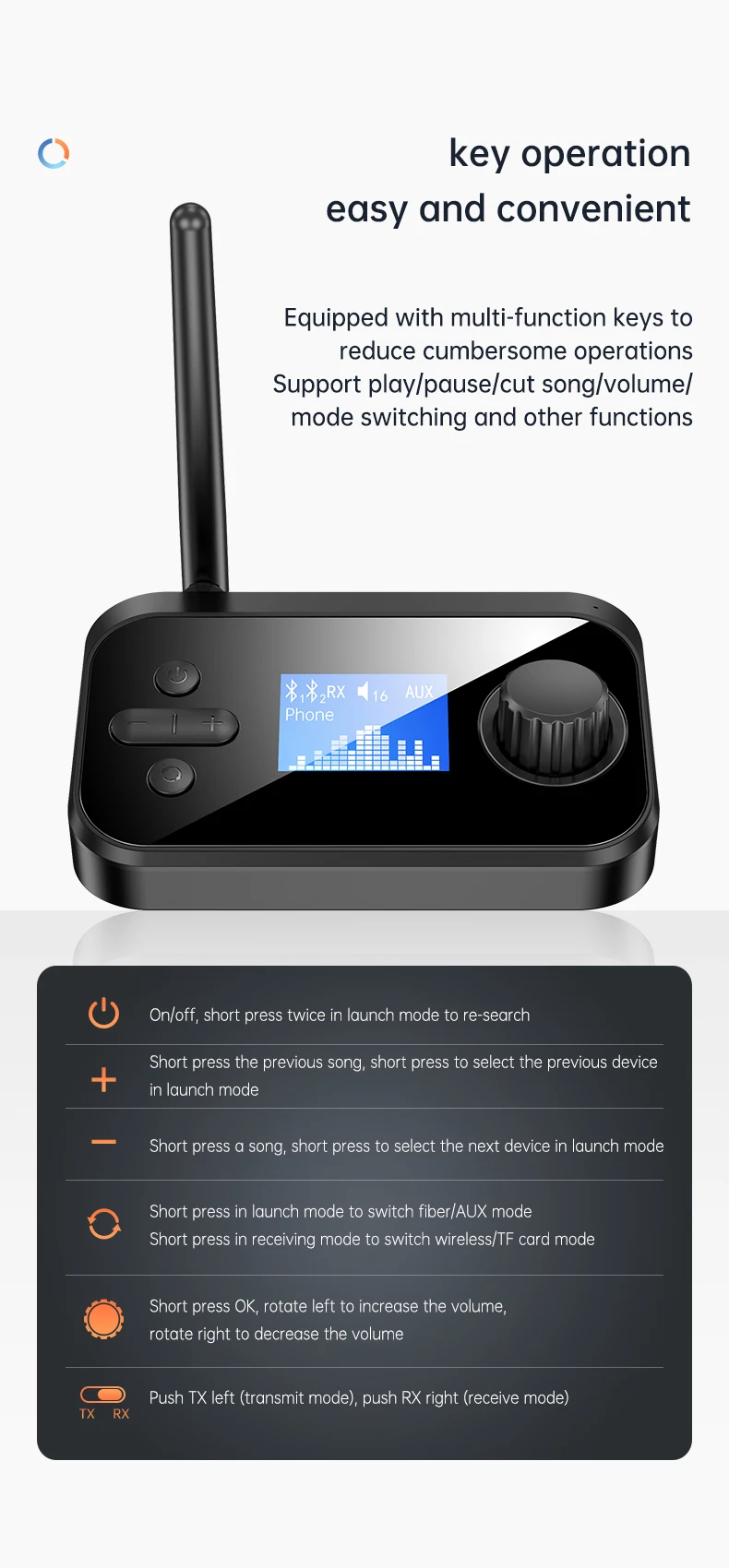 Bluetooth 5.1 Audio Transmitter Receiver 6 in 1 Wireless Transmitter in Sri Lanka | ido.lk