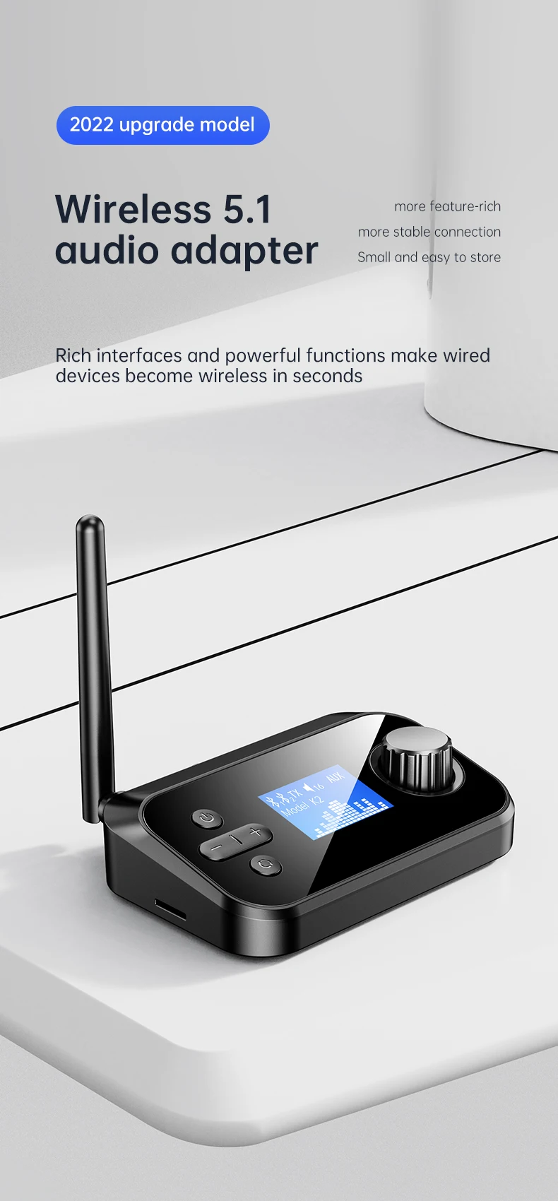Bluetooth 5.1 Audio Transmitter Receiver 6 in 1 Wireless Transmitter in Sri Lanka | ido.lk
