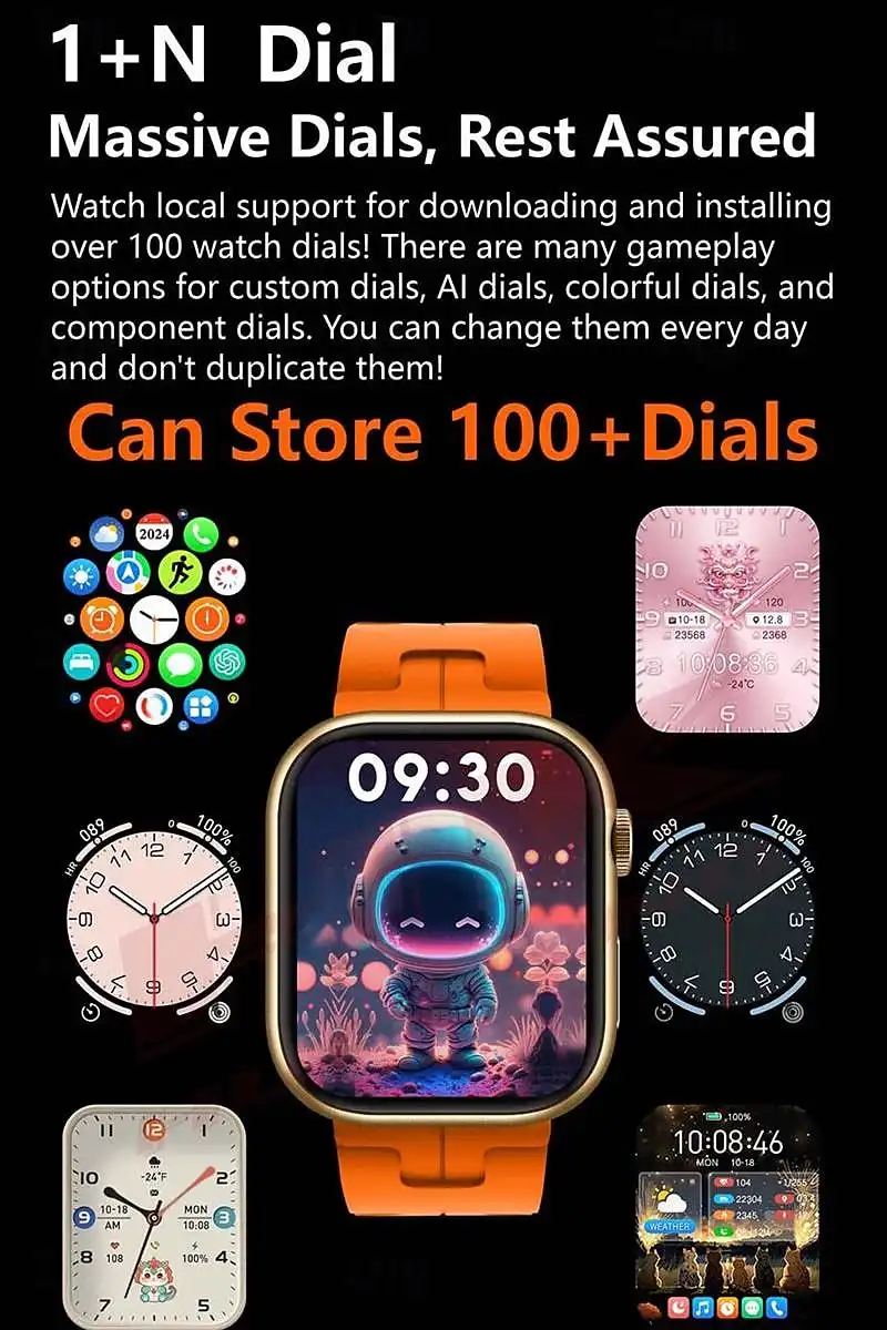 HK9 mini Smart Watch 1.75 inch Smartwatch Fitness Running Watch Bluetooth ECG+PPG Pedometer Call Reminder | ido.lk