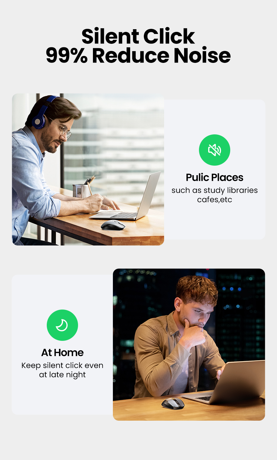 Ugreen Ergonomic Wireless Mouse 90545 MU006 in Sri Lanka | ido.lk