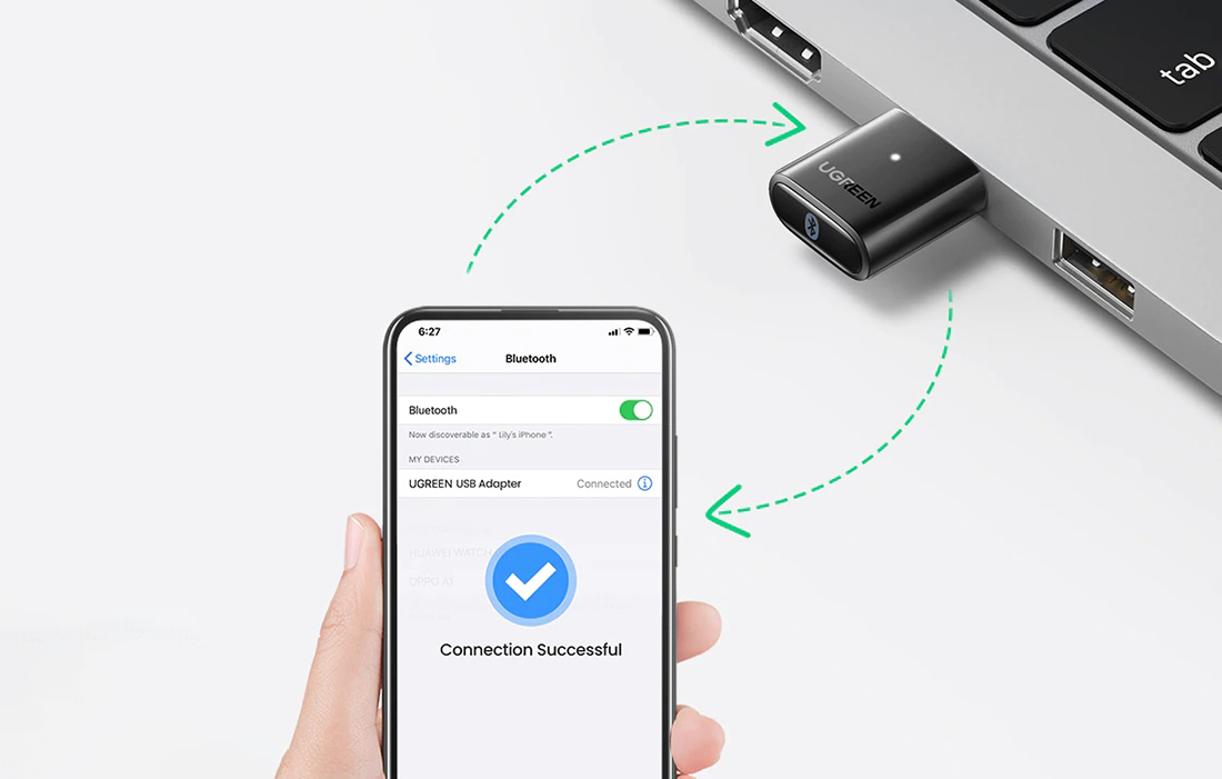 Ugreen Bluetooth 5.0 USB Adapter CM390 P/N 80889 in Sri Lanka | ido.lk