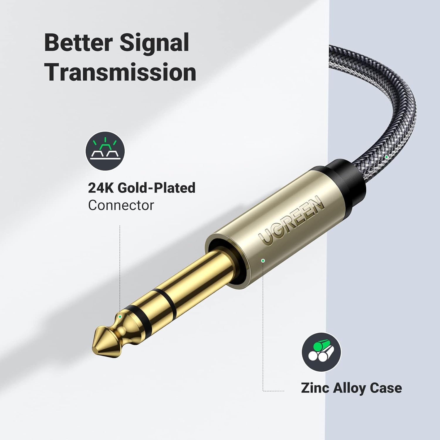 Ugreen 3.5mm To 6.35mm Stereo Audio Cable 5m 10630 in Sri Lanka | ido.lk