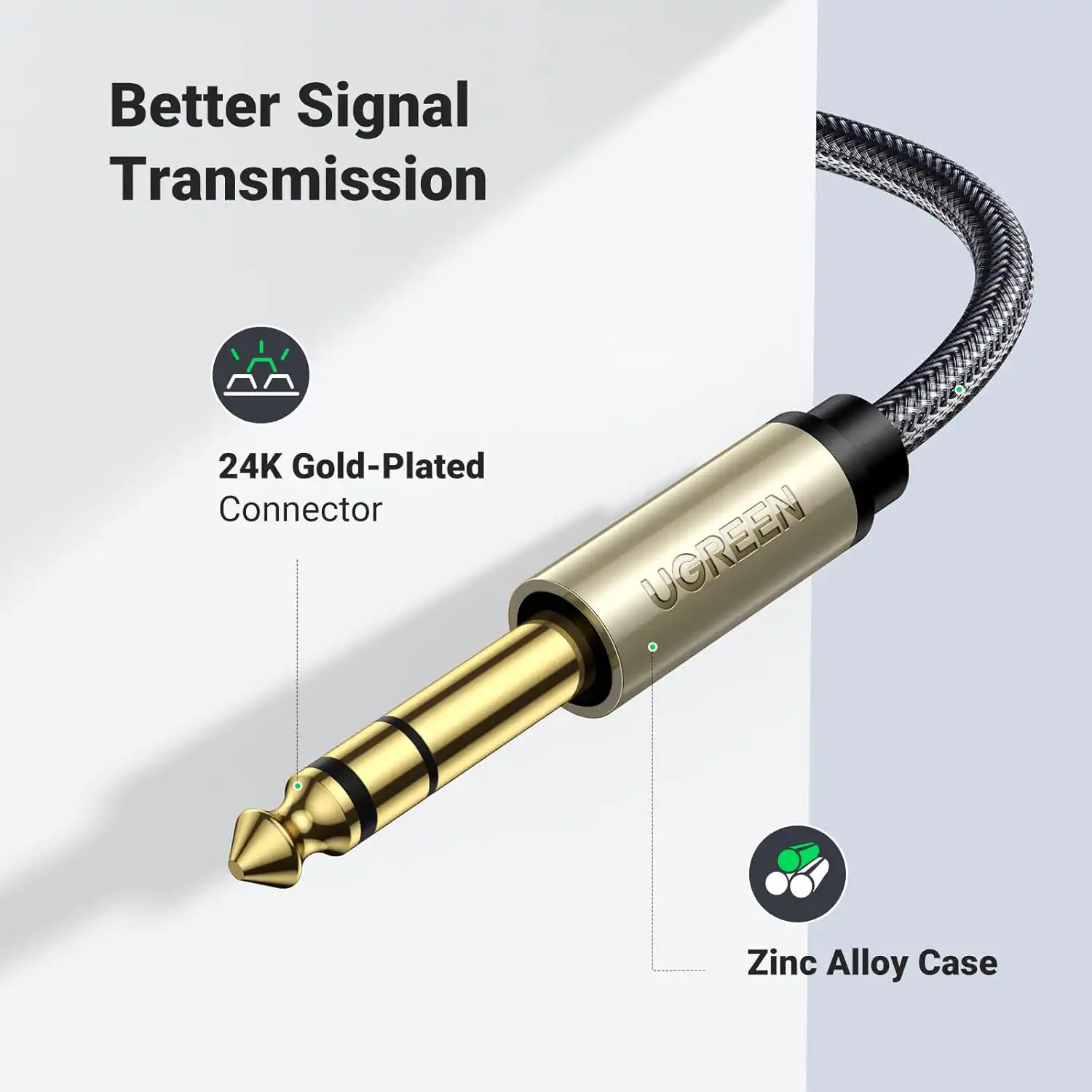 Ugreen 3.5mm To 6.35mm Stereo Audio Cable 5m 10630 in Sri Lanka | ido.lk